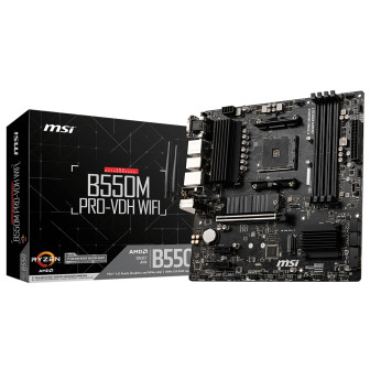 MSI B550M PRO-VDH WIFI motherboard AMD B550 Socket AM4 micro ATX