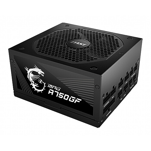MSI MPG A750GF UK PSU '750W, 80 Plus Gold certified, Fully Modular, 100% Japanese Capacitor, Flat Cables, ATX Power Supply Unit, UK Powercord, Black, Support Latest GPU'